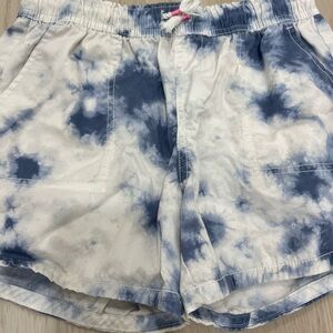 GAP Kids Cloudy Blue/white tie dye shorts size XL